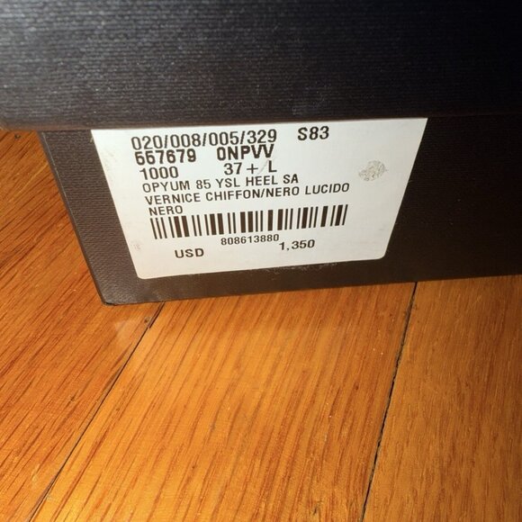 Saint Laurent Opyum 85 YSL Leather Cassandre Heel SA Black - Picture 7 of 7